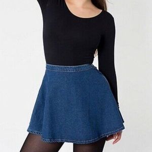 American Apparel High Waisted Denim Skirt